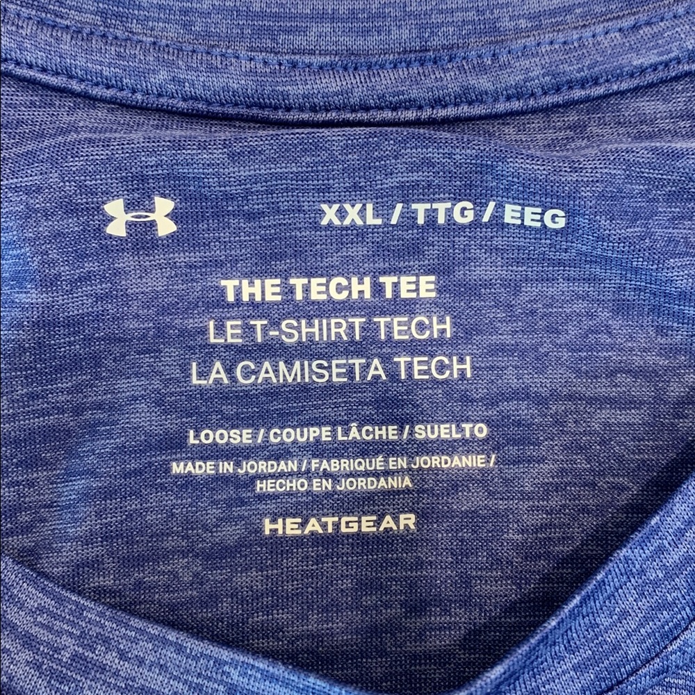 Under Armour Heathered Blue Tech Tee - Picture 6 of 8